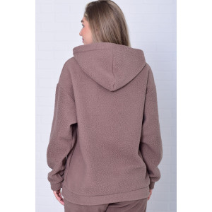 Толстовка женская 6222в флис (р-ры: 42-56) мокко