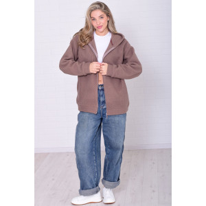 Толстовка женская 6222в флис (р-ры: 42-56) мокко