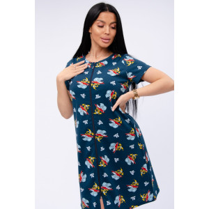 Халат женский "Красотка 11" кулирка (р-ры: 42-52) бананы