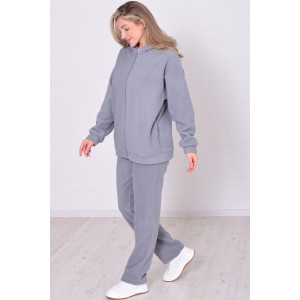 Толстовка женская 6222 флис (р-ры: 42-56) серый