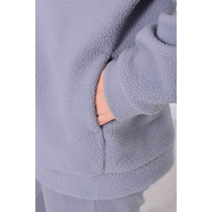 Толстовка женская 6222 флис (р-ры: 42-56) серый