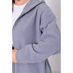Толстовка женская 6222 флис (р-ры: 42-56) серый