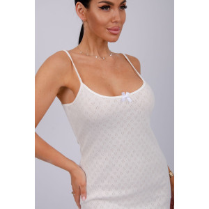 Сорочка женская "Ажур" рибана (р-ры: 44-56) молоко