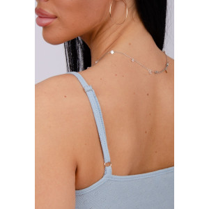 Пижама женская "Ажур 3" рибана (р-ры: 44-56) голубой