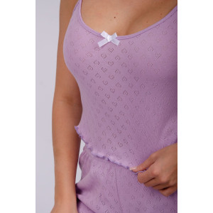 Пижама женская "Ажур 5" рибана (р-ры: 44-56) лаванда