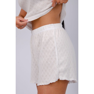 Пижама женская "Ажур" рибана (р-ры: 44-56) молоко