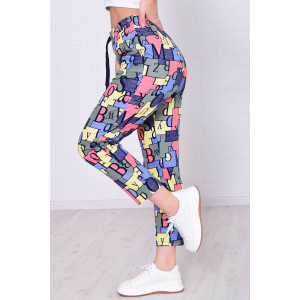 Брюки женские 8031е1 кулирка (р-ры: 42-64) лимон