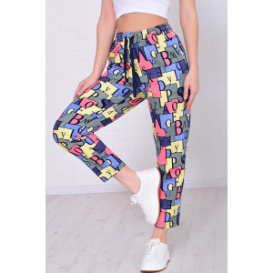 Брюки женские 8031е1 кулирка (р-ры: 42-64) лимон