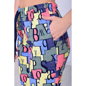 Брюки женские 8031е1 кулирка (р-ры: 42-64) лимон