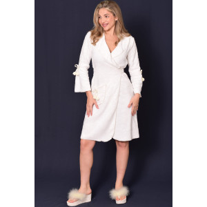 Халат женский 3222 велсофт (р-ры: 42-52) молоко