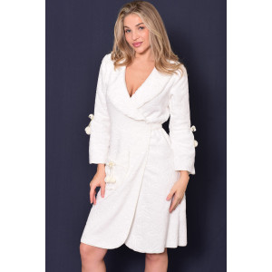 Халат женский 3222 велсофт (р-ры: 42-52) молоко