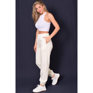 Брюки женские 8066н флис (р-ры: 42-56) молоко