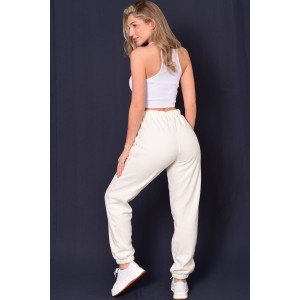 Брюки женские 8066н флис (р-ры: 42-56) молоко