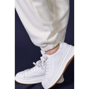 Брюки женские 8066н флис (р-ры: 42-56) молоко