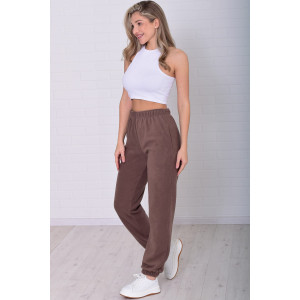 Брюки женские 8066о флис (р-ры: 42-56) мокко
