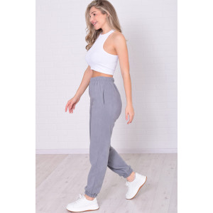 Брюки женские 8066м флис (р-ры: 42-56) светло-серый