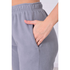 Брюки женские 8066м флис (р-ры: 42-56) светло-серый