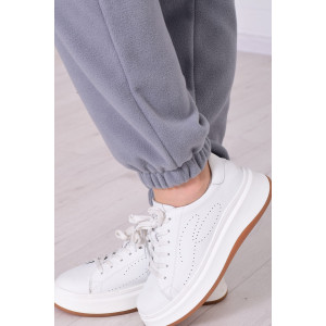 Брюки женские 8066м флис (р-ры: 42-56) светло-серый