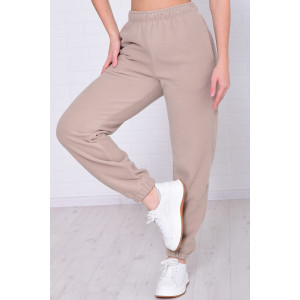 Брюки женские 8066г флис (р-ры: 42-56) бежево-серый