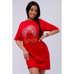 Сорочка женская "Царевна 3" кулирка (р-ры: 44-54) красный