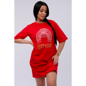 Сорочка женская "Царевна 3" кулирка (р-ры: 44-54) красный