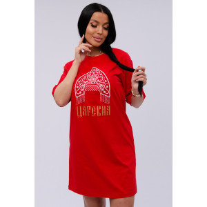 Сорочка женская "Царевна 3" кулирка (р-ры: 44-54) красный