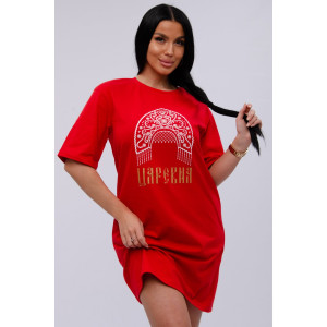 Сорочка женская "Царевна 3" кулирка (р-ры: 44-54) красный