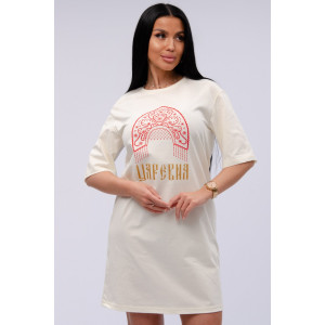 Сорочка женская "Царевна 2" кулирка (р-ры: 44-54) молоко