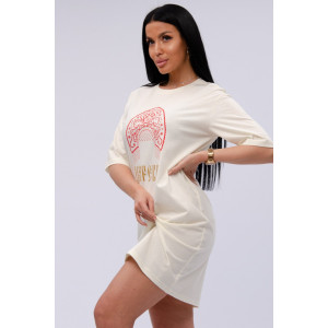 Сорочка женская "Царевна 2" кулирка (р-ры: 44-54) молоко