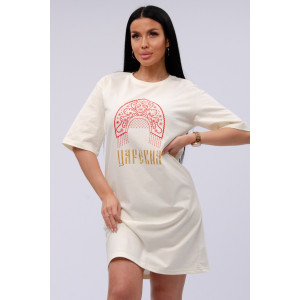 Сорочка женская "Царевна 2" кулирка (р-ры: 44-54) молоко