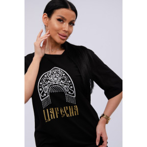 Сорочка женская "Царевна" кулирка (р-ры: 44-54) черный