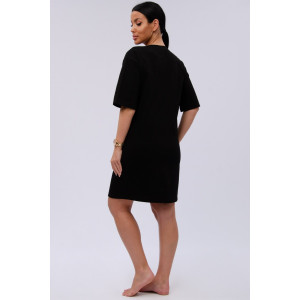 Сорочка женская "Царевна" кулирка (р-ры: 44-54) черный