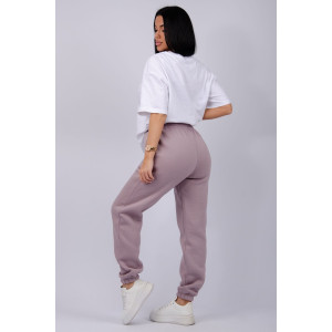 Джоггеры женские "Мистерия 13" футер 3-х нитка с начесом (р-ры: 44-54) какао