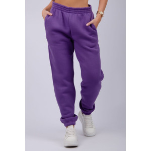 Джоггеры женские "Мистерия 16" футер 3-х нитка с начесом (р-ры: 44-54) фиолетовый