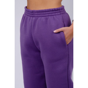 Джоггеры женские "Мистерия 16" футер 3-х нитка с начесом (р-ры: 44-54) фиолетовый