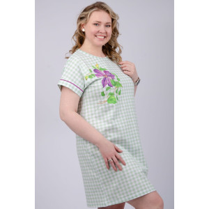 Сорочка женская "Фиалка" кулирка (р-ры: 50-60) Сорочка женская "Фиалка" кулирка (р-ры: 50-60)