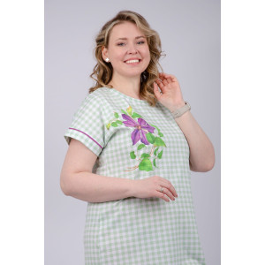 Сорочка женская "Фиалка" кулирка (р-ры: 50-60) Сорочка женская "Фиалка" кулирка (р-ры: 50-60)