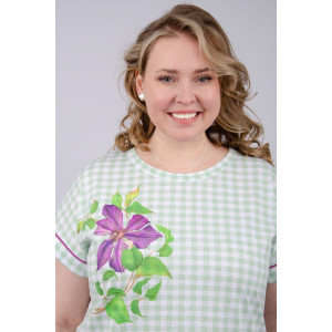 Сорочка женская "Фиалка" кулирка (р-ры: 50-60) Сорочка женская "Фиалка" кулирка (р-ры: 50-60)