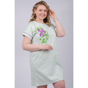 Сорочка женская "Фиалка" кулирка (р-ры: 50-60) Сорочка женская "Фиалка" кулирка (р-ры: 50-60)