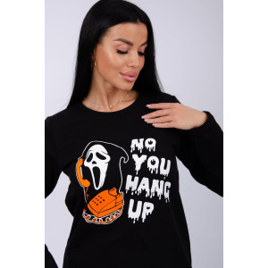 Пижама женская "Ужастики 1" футер 2-х нитка начес (р-ры: 42-52) Пижама женская "Ужастики 1" футер 2-х нитка начес (р-ры: 42-52)