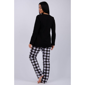 Пижама женская "Ужастики 1" футер 2-х нитка начес (р-ры: 42-52) Пижама женская "Ужастики 1" футер 2-х нитка начес (р-ры: 42-52)