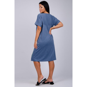 Платье женское "Люпин" кулирка (р-ры: 50-60) индиго Платье женское "Люпин" кулирка (р-ры: 50-60) индиго