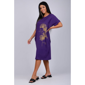 Платье женское "Люпин" кулирка (р-ры: 50-60) фиолетовый Платье женское "Люпин" кулирка (р-ры: 50-60) фиолетовый