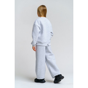 Костюм двойка детский 983Д футер 3-х нитка с начёсом пенье (р-ры: 28-44) серый меланж