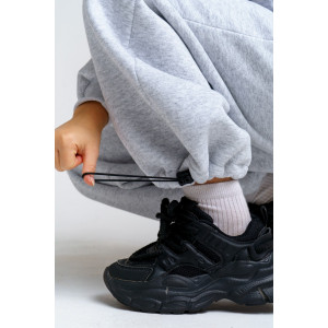 Костюм двойка детский 983Д футер 3-х нитка с начёсом пенье (р-ры: 28-44) серый меланж