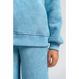 Костюм двойка детский 983Д футер 3-х нитка с начёсом пенье (р-ры: 28-44) голубой винтаж