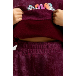 Костюм двойка детский 983Д футер 3-х нитка с начёсом пенье (р-ры: 28-44) марсал винтаж