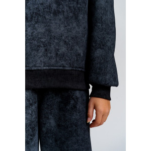 Костюм двойка детский 983Д футер 3-х нитка с начёсом пенье (р-ры: 28-44) черный винтаж