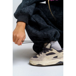 Костюм двойка детский 983Д футер 3-х нитка с начёсом пенье (р-ры: 28-44) черный винтаж