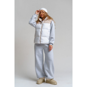 Костюм двойка женский 983 футер 3-х нитка с начёсом пенье (р-ры: 44-54) серый меланж